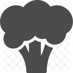 256x256 Broccoli Icon Of Glyph Style