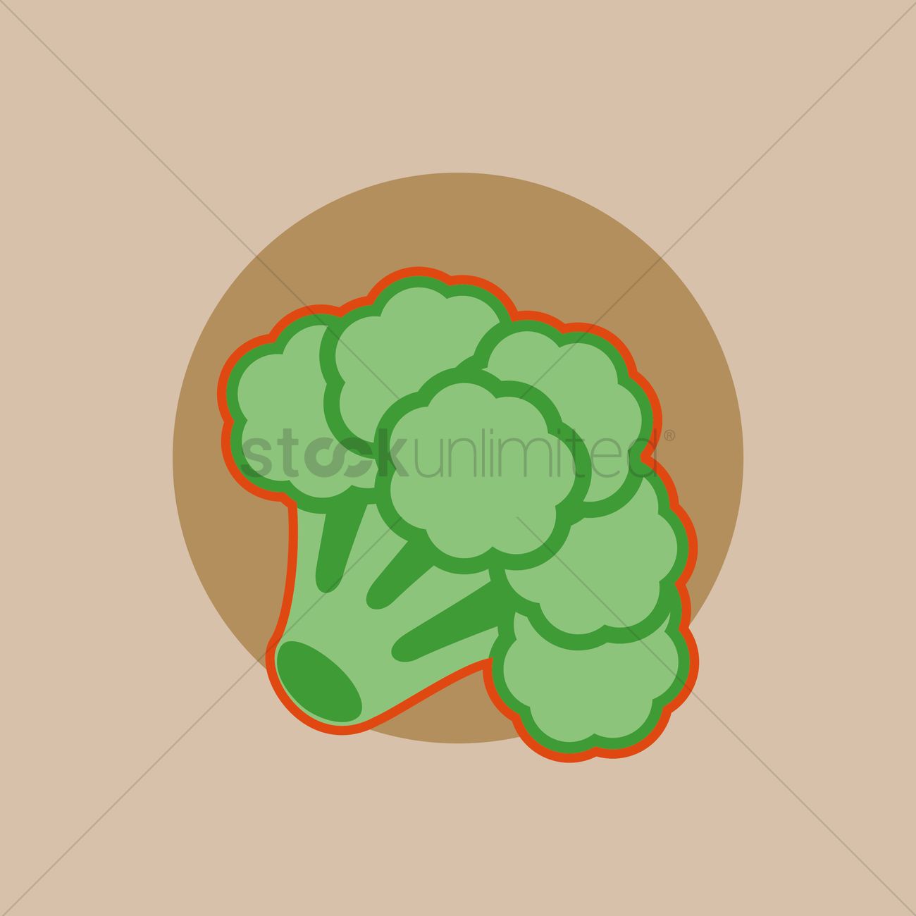 1300x1300 Broccoli Icon Vector Image