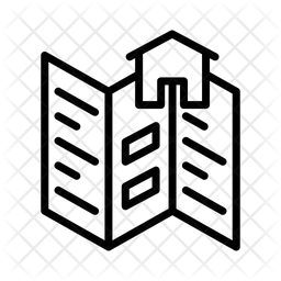 256x256 Brochure Icon Of Line Style