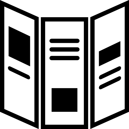 512x512 Triptych Brochure Icons Free Download