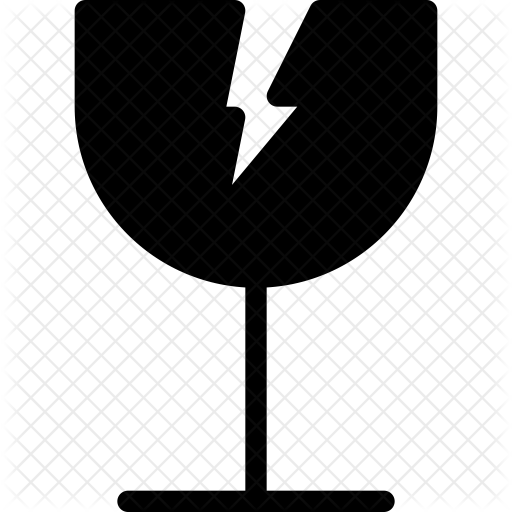 512x512 Broken Glass Icon Of Glyph Style