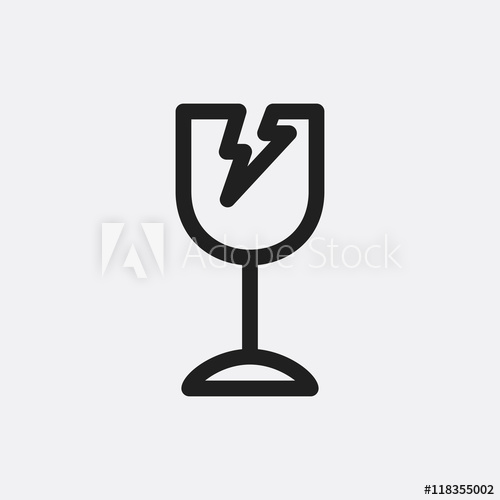 500x500 Broken Glass Icon Illustration