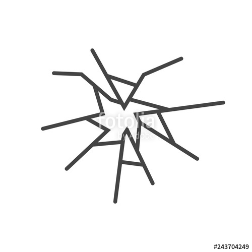 500x500 Broken Glass Icon Clipart Image Isolated On White Background