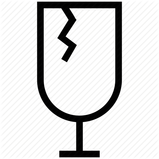 512x512 Broken, Broken Glass, Courier Symbol, Fragile, Glass Icon