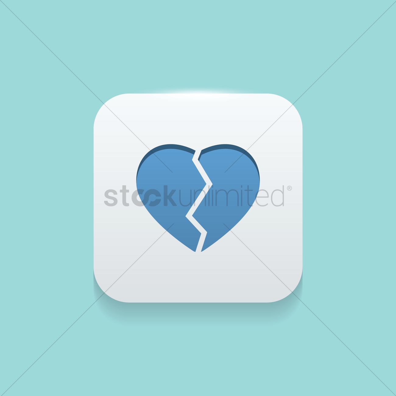 1300x1300 Broken Heart Icon Vector Image