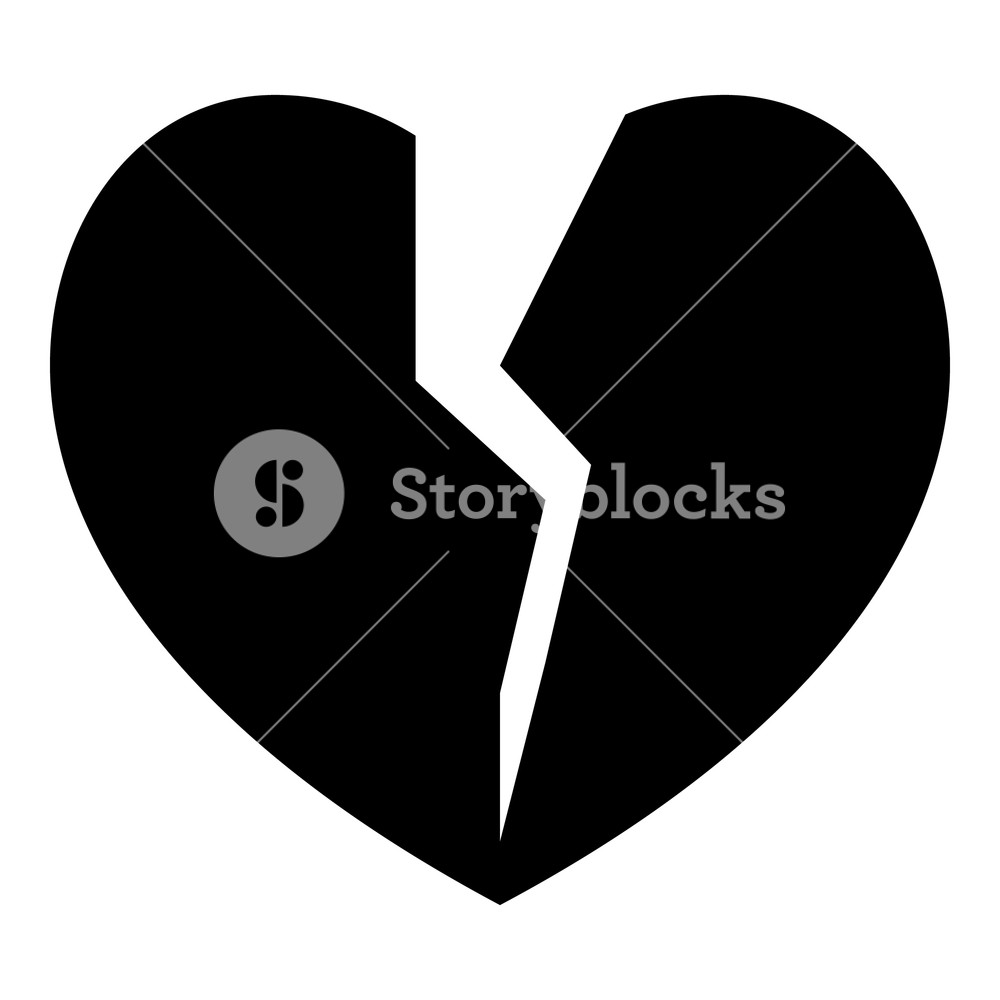 1000x1000 Broken Heart Icon Simple Illustration Of Broken Heart Vector Icon