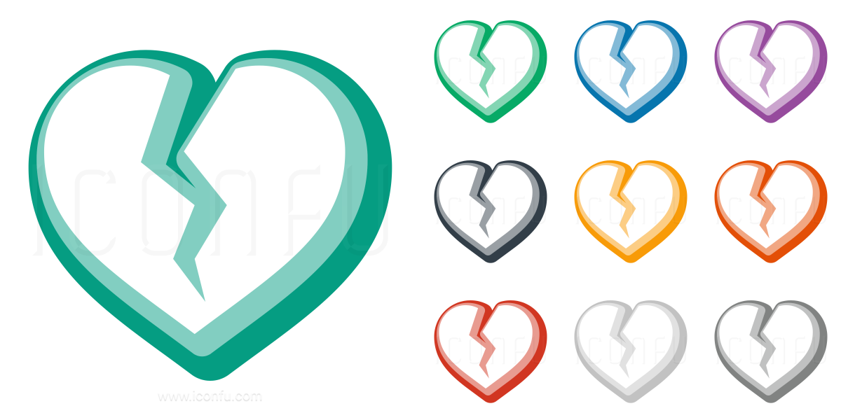 1200x600 Heart Broken Icon