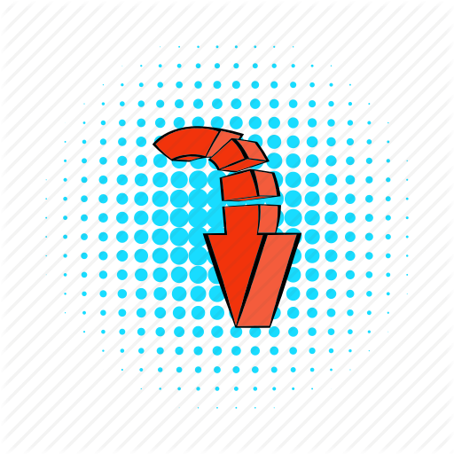 512x512 Arrow, Broken, Business, Chart, Comics, Down, Red Icon