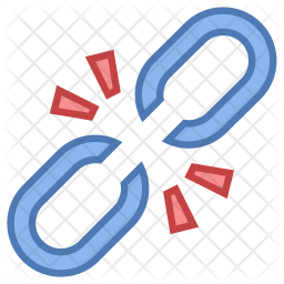 256x256 Broken Link Icon Of Colored Outline Style