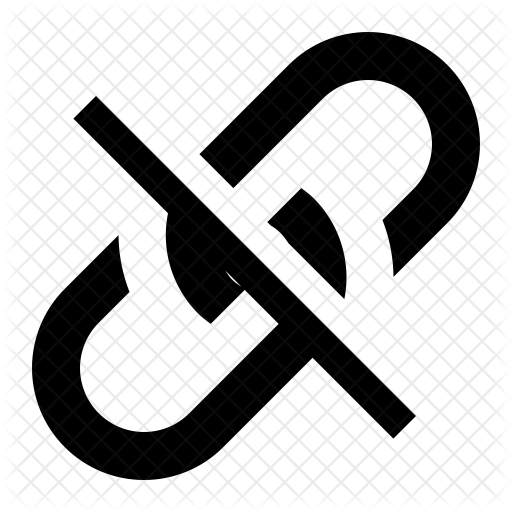 512x512 Broken Link Icon Of Glyph Style