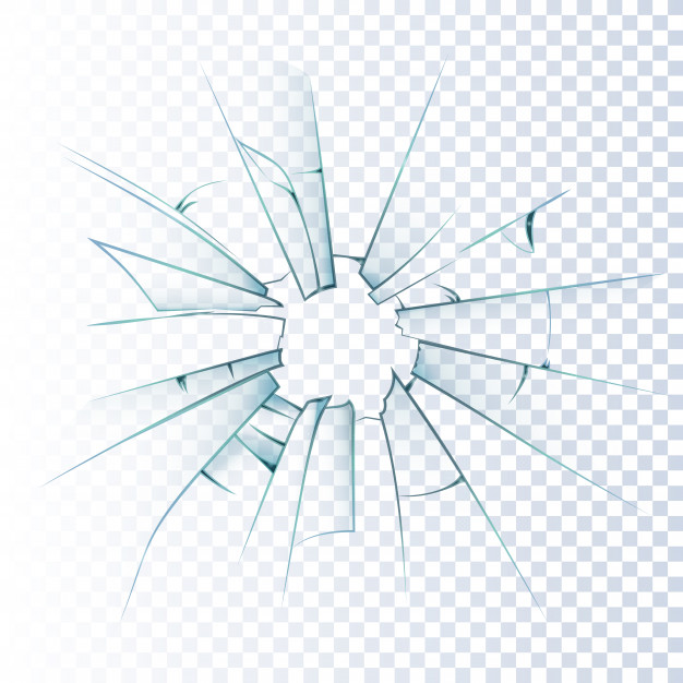 626x626 Broken Frosted Glass Realistic Icon Vector Free Download