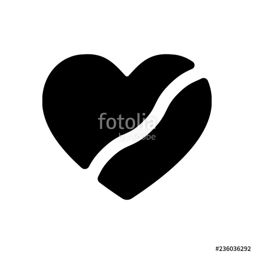 500x500 Broken Heart, Crack In Relationship Icon Of Divorce Black Icon