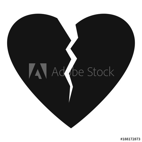 500x500 Broken Heart Icon Simple Illustration Of Broken Heart Vector Icon