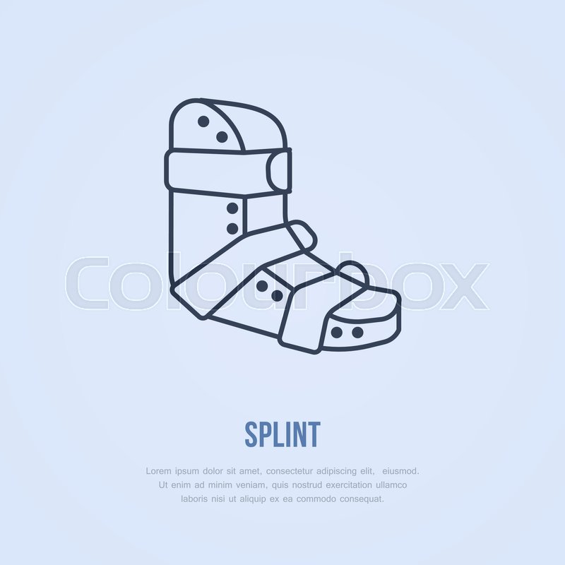 Splint For Broken Leg Icon, Line Logo Stock Vector Colourbox 800x800 Splint For Broken Leg Icon, Line Logo Stock Vector Colourbox