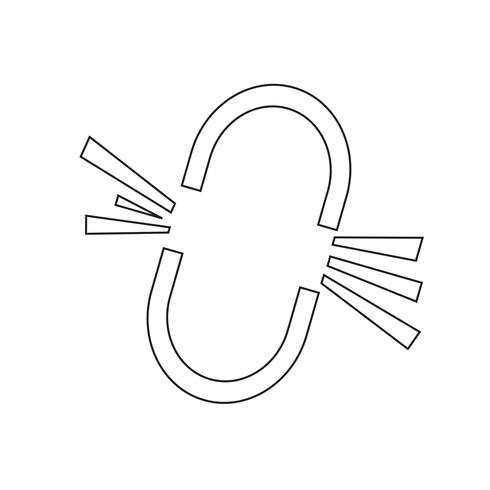 490x490 Broken Link Icon Design Illustration