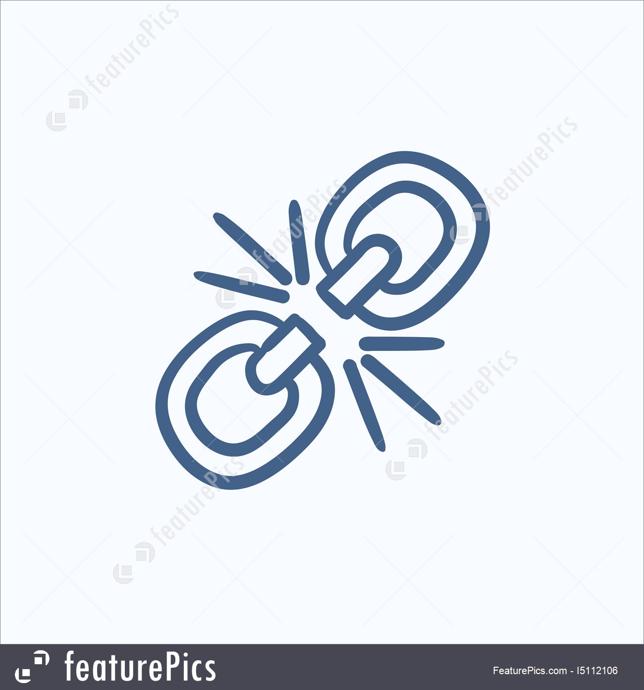 1300x1392 Broken Link Sketch Icon Illustration