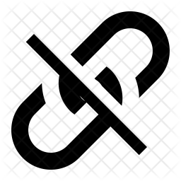 256x256 Broken Link Icon Of Glyph Style
