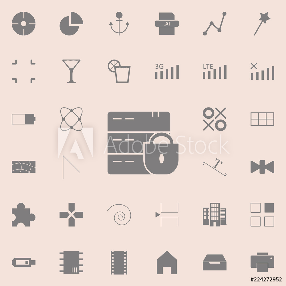 1000x1000 Photo Art Print Cracked Broken Lock Icon Europosters