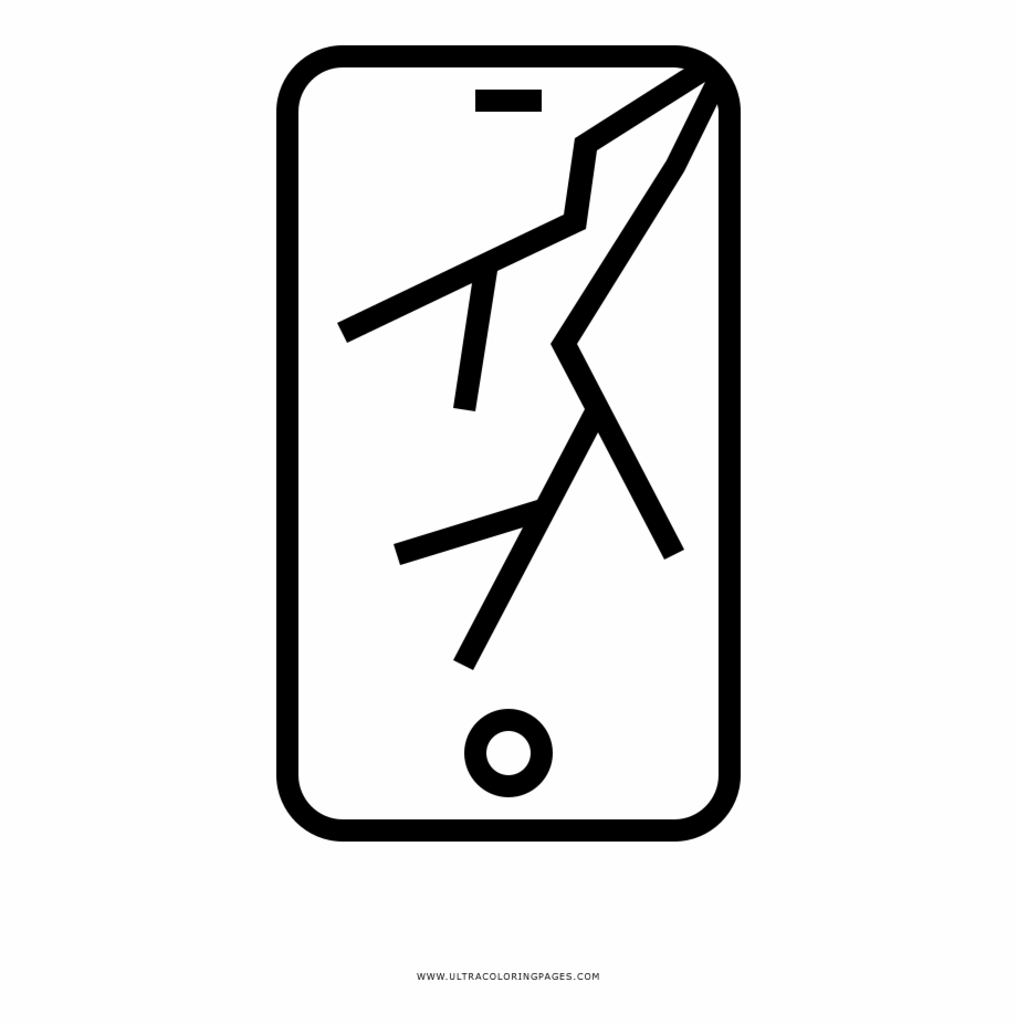 920x926 Broken Iphone Coloring Page