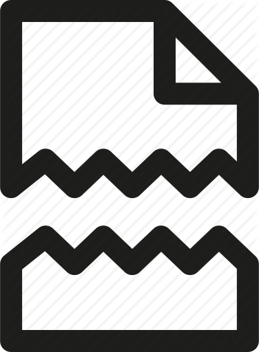 376x512 Broken, Data, Document, File, Format, Page, Paper Icon