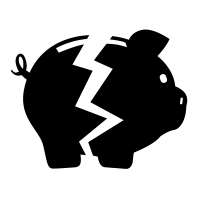 Broken Piggy Bank Icons Noun Project 200x200 Broken Piggy Bank Icons Noun Project