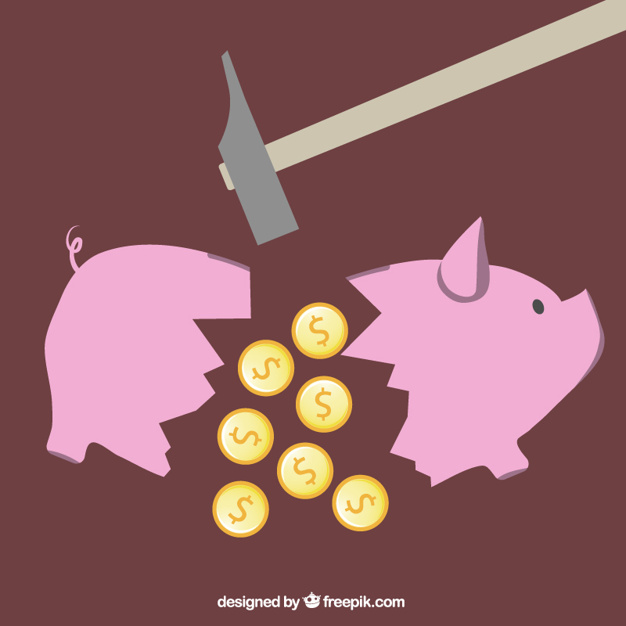 Broken Piggybank Vector Free Download 626x626 Broken Piggybank Vector Free Download