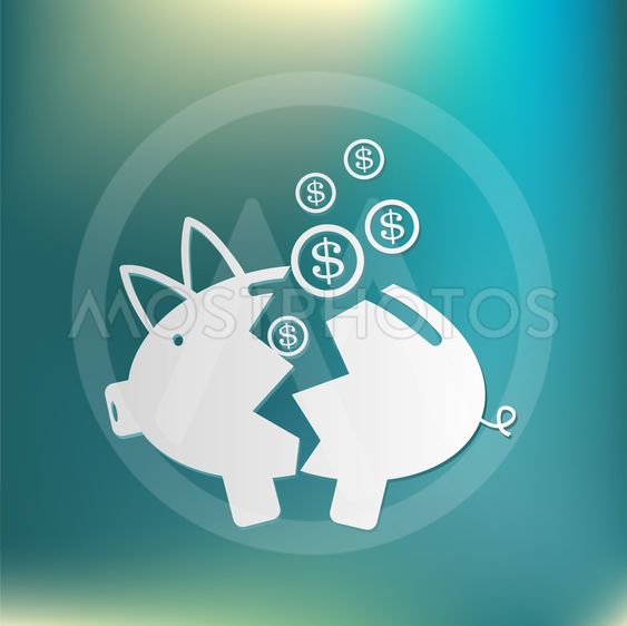 Broken Piggy Bank Icon 563x562 Broken Piggy Bank Icon