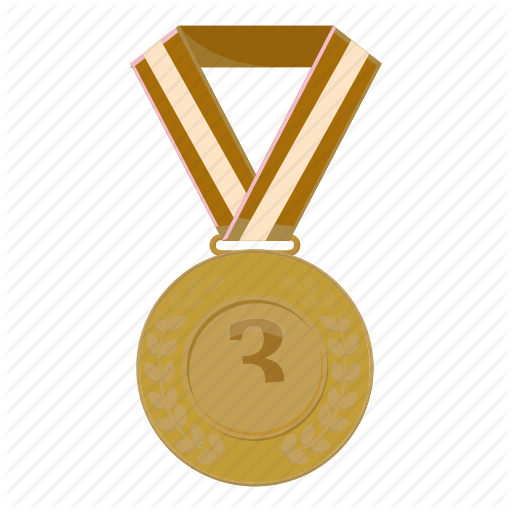 512x512 Achievement, Bronze, Cartoon, First, Medal, Victory, Winner Icon