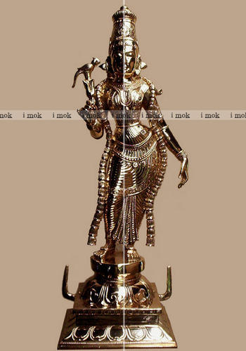 350x500 Meenakshi Bronze Icon, God Goddess Statues Cast In Bronze