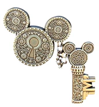 342x369 Disney Parks Steampunk Mickey Mouse Icon Bronze Lock