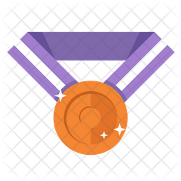 256x256 Bronze Medal Icon Of Flat Style