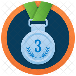 256x256 Bronze Medal Icon Of Rounded Style