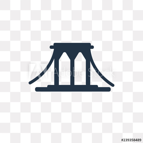 500x500 Brooklyn Bridge Vector Icon Isolated On Transparent Background