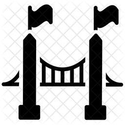 256x256 Brooklyn Bridge Icon Of Glyph Style