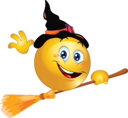 256x236 Broom Witch Smiley Emoticon So Mote It Be Smiley Emoji