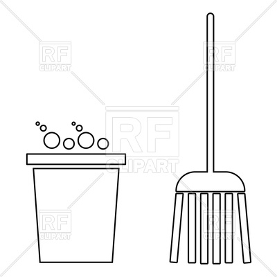 Bucket And Broom Icon Vector Image Of Icons And Emblems 400x400 Bucket And Broom Icon Vector Image Of Icons And Emblems