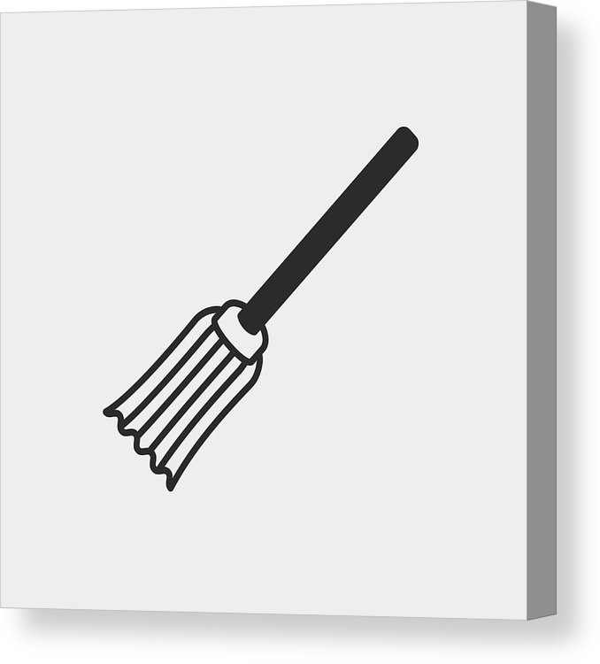 Magic Broom Icon Canvas Print Canvas Art 678x750 Magic Broom Icon Canvas Print Canvas Art