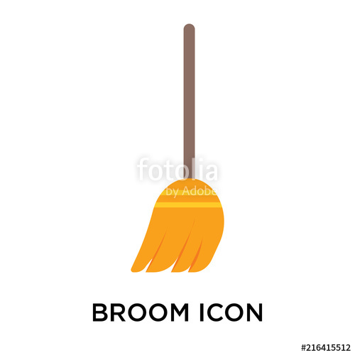 Broom Icons Isolated On White Background Modern And Editable 500x500 Broom Icons Isolated On White Background Modern And Editable