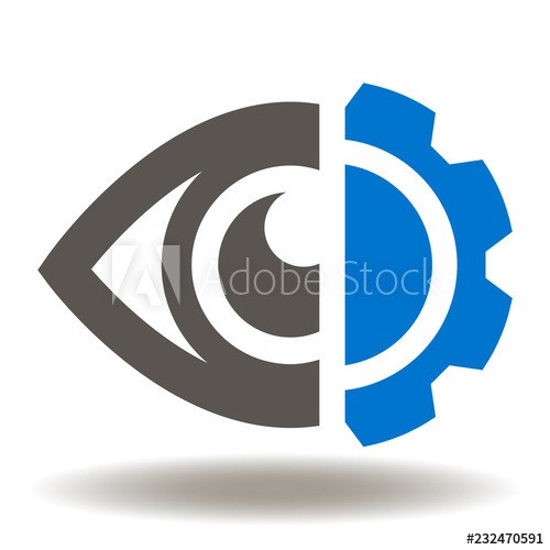 500x500 Eye Cog Wheel Vector Icon Big Brother Logo Automated