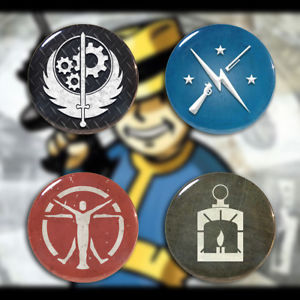 300x300 Brotherhood Of Steel Minutemen Factions Logo Badge Tin