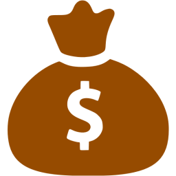 256x256 Brown Money Bag Icon