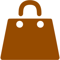 256x256 Brown Shopping Bag Icon