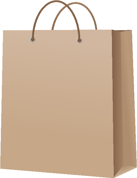 460x600 Paper Bag Brown Vector Icon