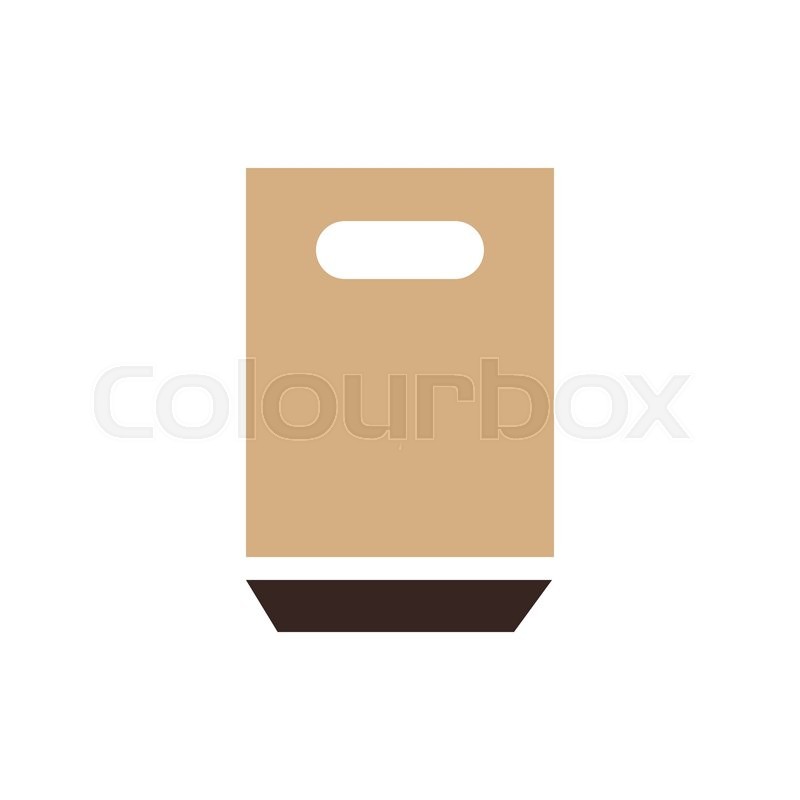 800x800 Paper Bag Icon Brown Color Stock Vector Colourbox