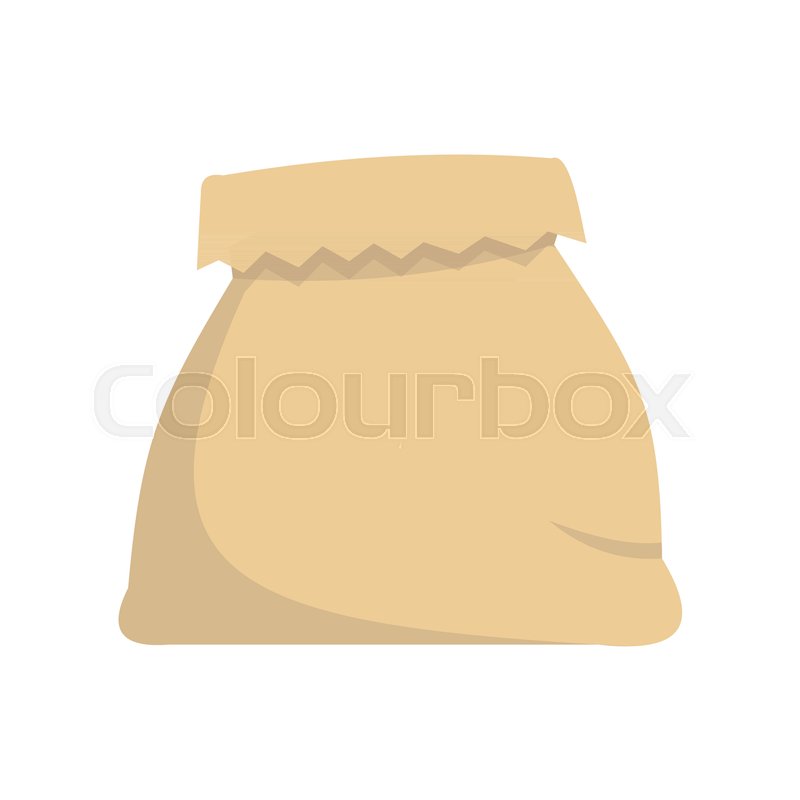 800x800 Paper Bag Icon Flat Illustration Of Stock Vector Colourbox
