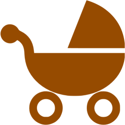 256x256 Brown Stroller Icon