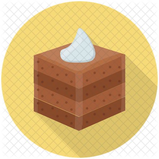 512x512 Chocolate Brownie Icon Of Flat Style