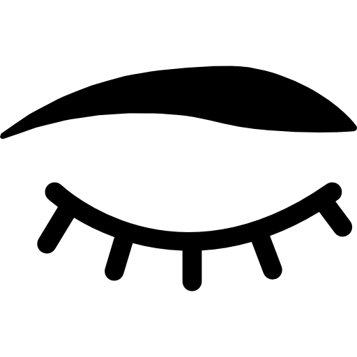 512x512 Closed Eyes With Lashes And Brows Icons Free Download