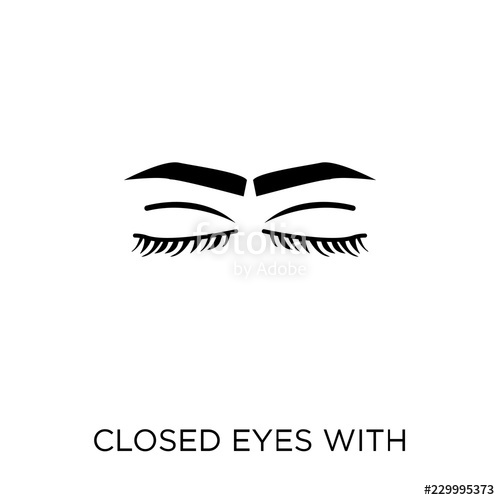 500x500 Closed Eyes With Lashes And Brows Icon Closed Eyes With Lashes