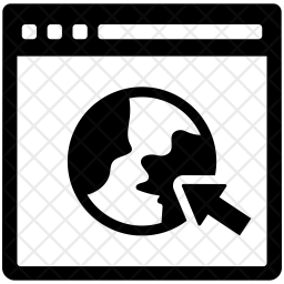 256x256 Web Browser Icon Of Glyph Style